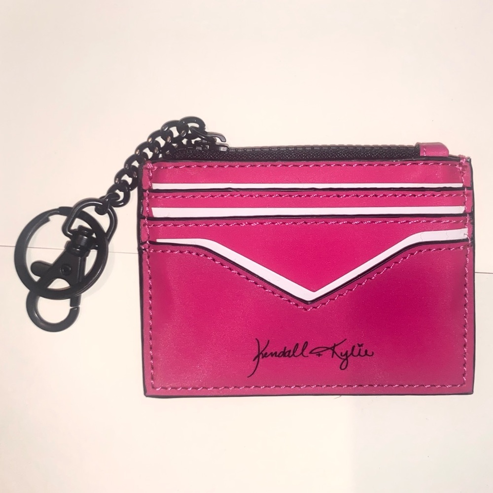 Kendal & Kylie hot pink card holder.